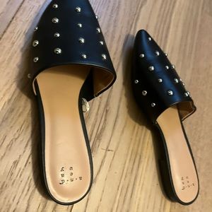 Spiked open back flats